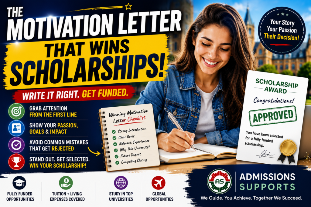 the motivation letter that wins scholarships