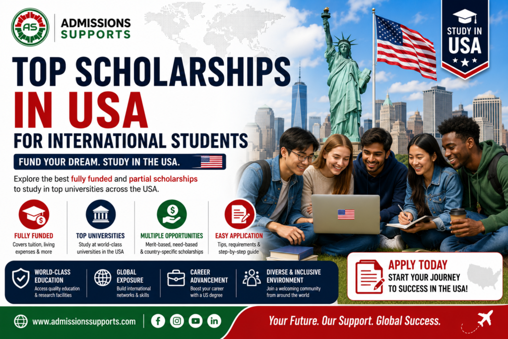 top scholarships in US for international students